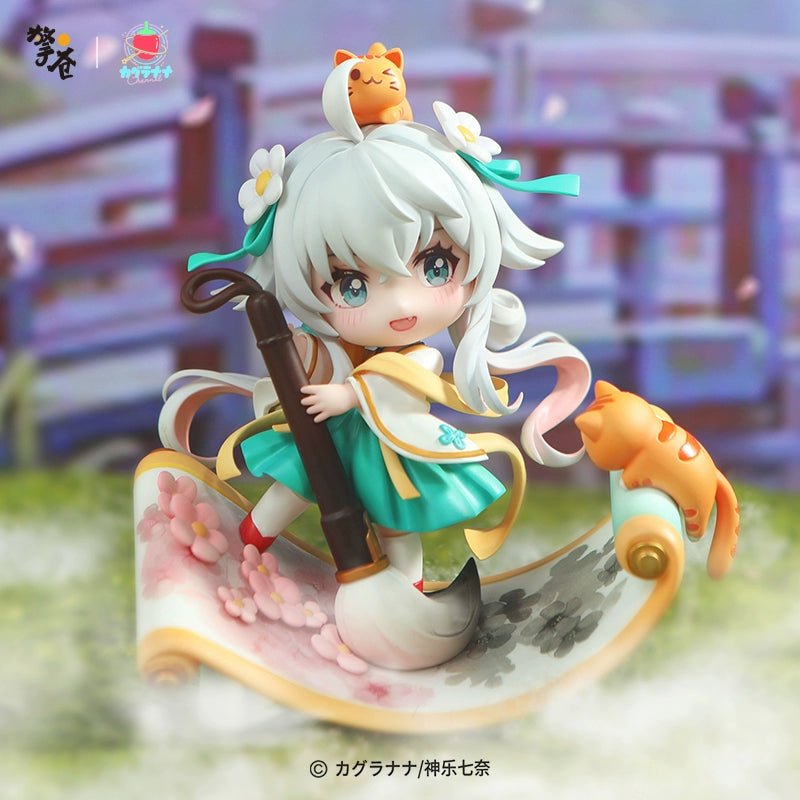 Kagura Nanase Q-Style Figurine with Peach Blossom Scroll Painting - TOY-PLU-141301 - Qingcang - 42shops
