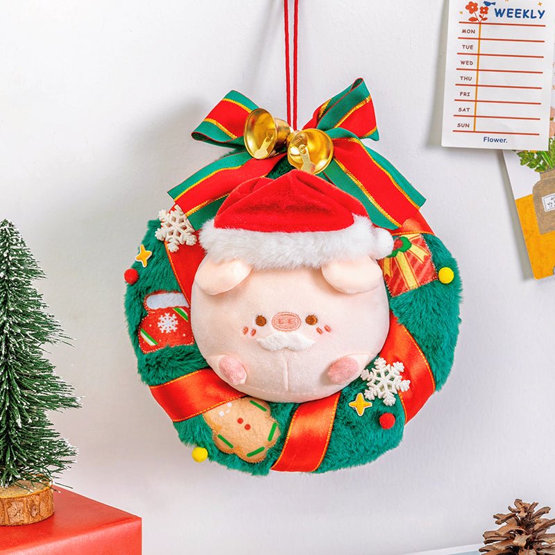 Pink Pigs Plush Christmas Wreath 720:58769