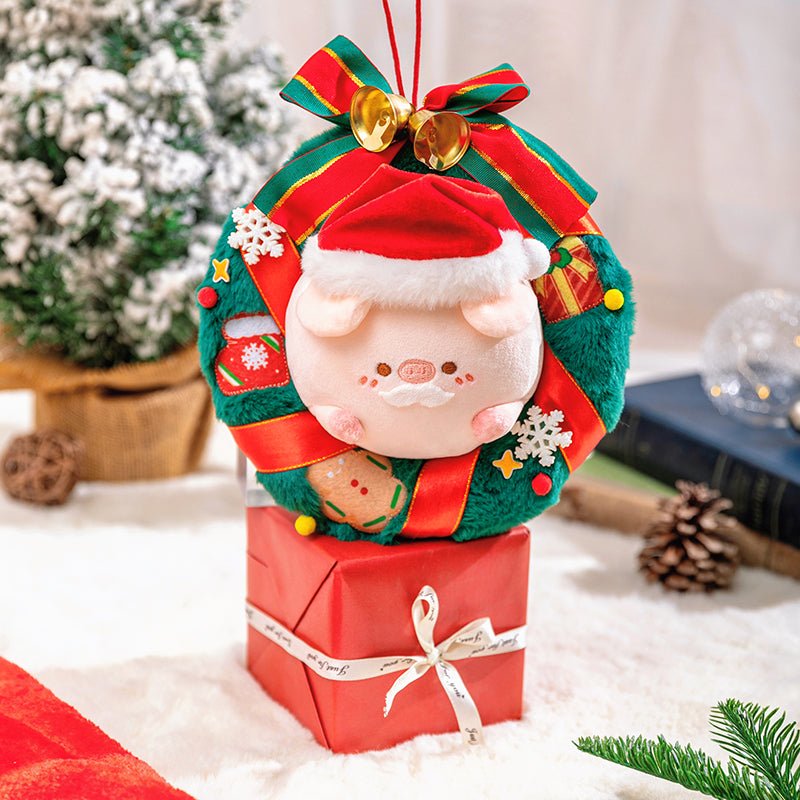 Pink Pigs Plush Christmas Wreath 720:58767