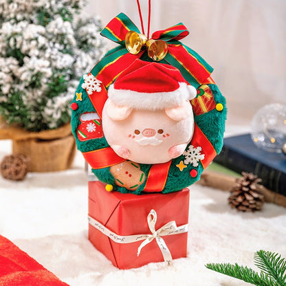 Pink Pigs Plush Christmas Wreath 720:58767