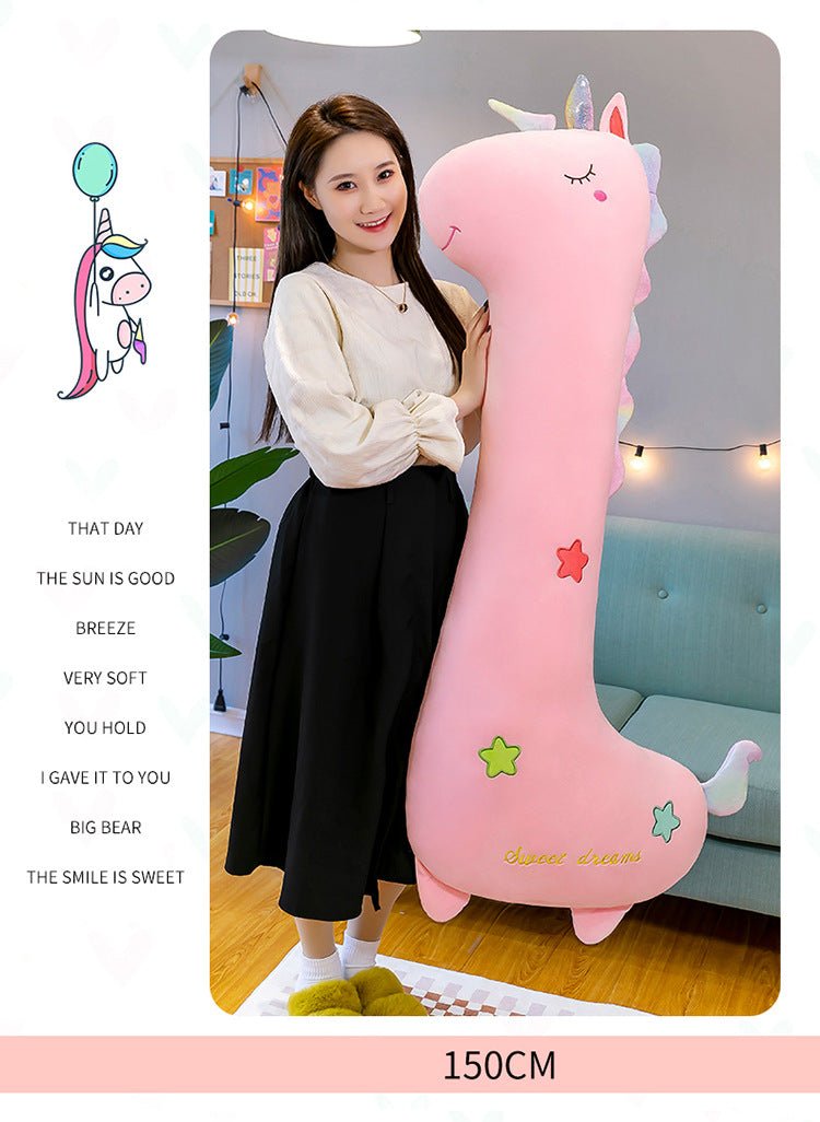 Large plush pink store unicorn