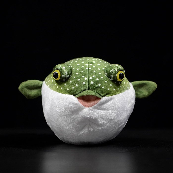 Lifelike Green Puffer Fish Animal Plush Toy - TOY-PLU-110001 - Soft time TOY - 42shops