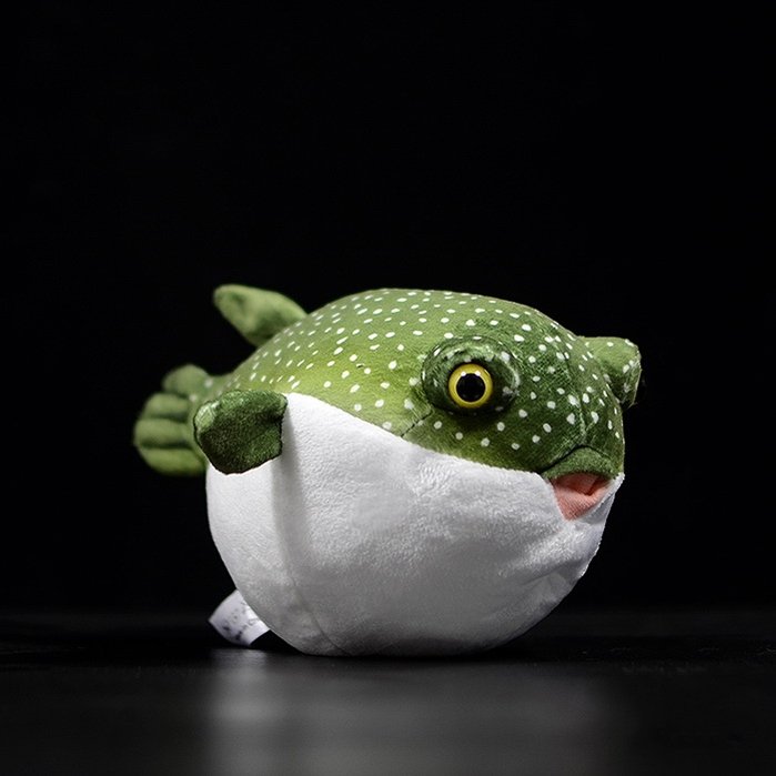 Lifelike Green Puffer Fish Animal Plush Toy - TOY-PLU-110001 - Soft time TOY - 42shops