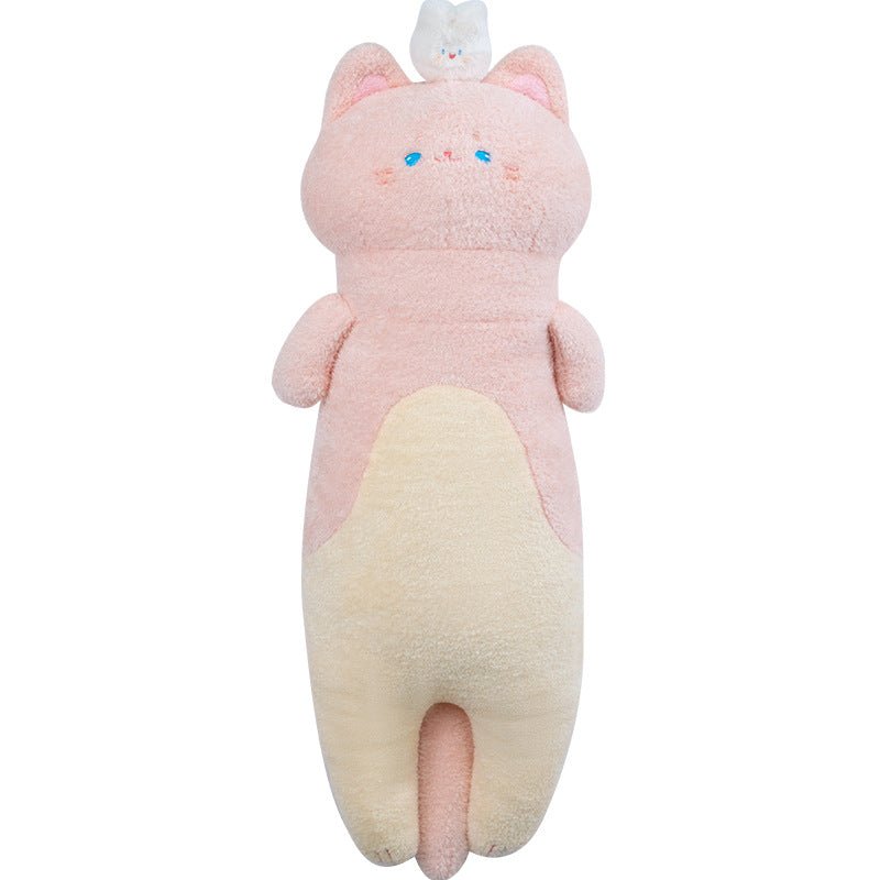 Long Cute Pink Cat Plush Pillow - TOY-PLU-12801 - waiguachupin - 42shops