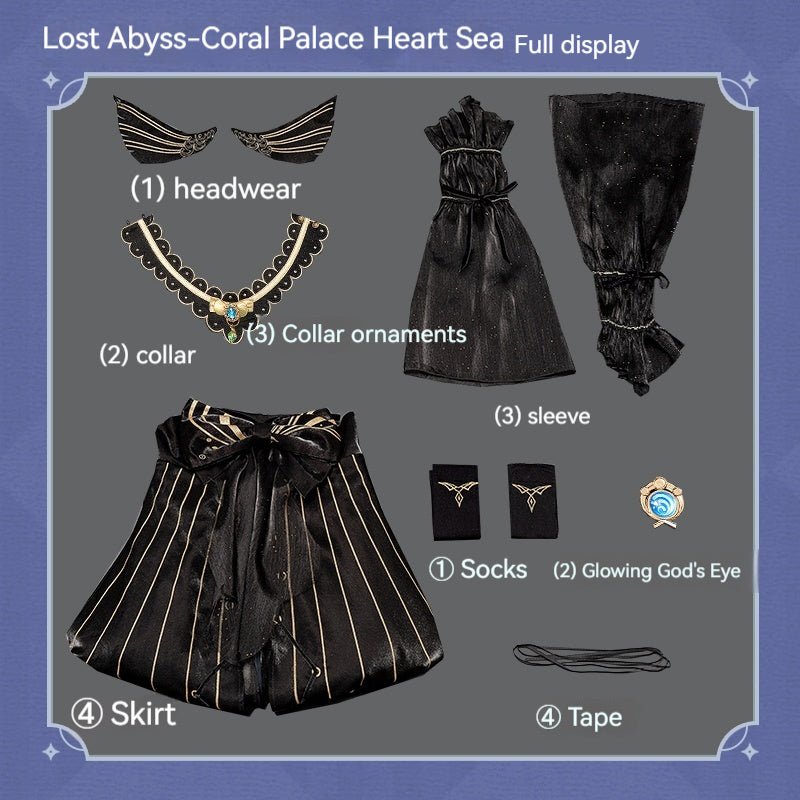 Lost Abyss Coral Palace Cosplay Anime Clothes Set Sangonomiya Kokomi 21480:410561