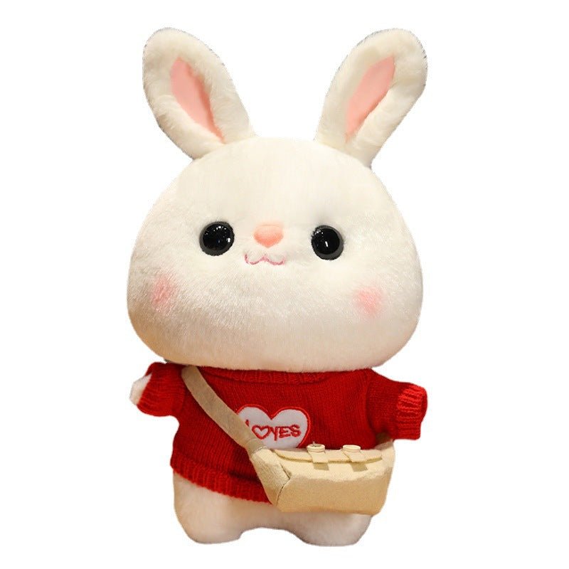 Lovely White Bunny Plush Dressing Doll - TOY-PLU-34302 - Yangzhou yuanlong - 42shops
