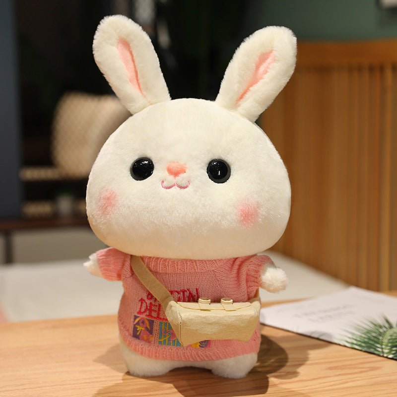 Lovely White Bunny Plush Dressing Doll - TOY-PLU-34302 - Yangzhou yuanlong - 42shops