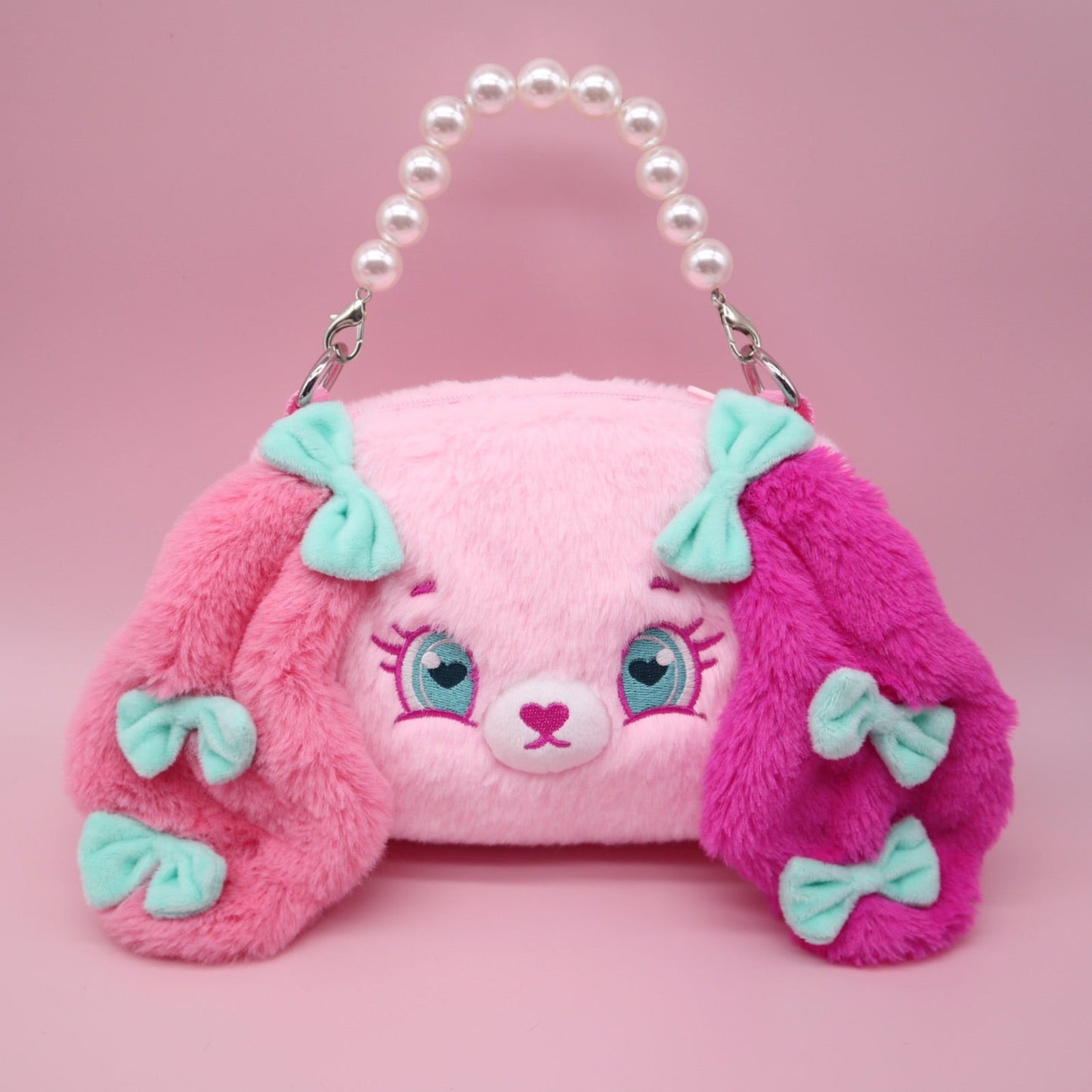 Marshmallow Pink Puppy Bowknot Plush Handbag - TOY-PLU-129601 - Bieretuzi - 42shops