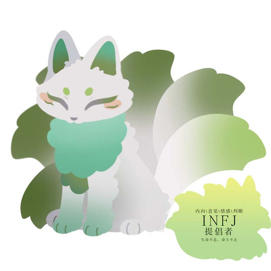 MBTI Keychain with 16 Personality Types Furry Merchandise - TOY-ACC-53902 - Jindaolifewenchuang - 42shops