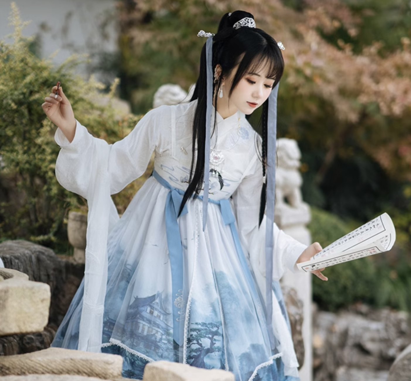 MDZS Lan Wangji Cosplay Costume For Girls 15106:321829