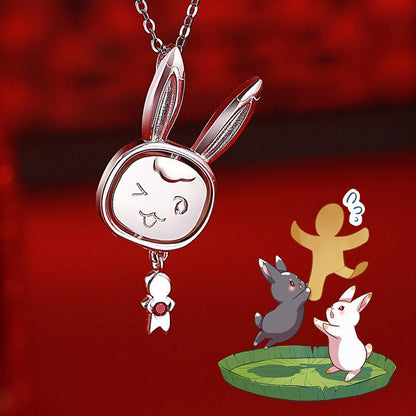 MDZS Rabbit Articulate Commemorate Necklace Pendant 925 Silver 11588:426107