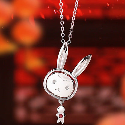 MDZS Rabbit Articulate Commemorate Necklace Pendant 925 Silver 11588:426111