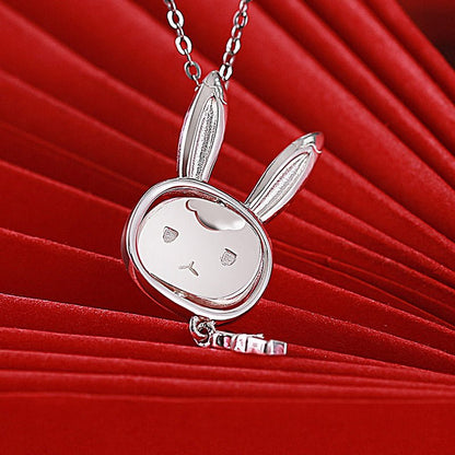 MDZS Rabbit Articulate Commemorate Necklace Pendant 925 Silver 11588:426105