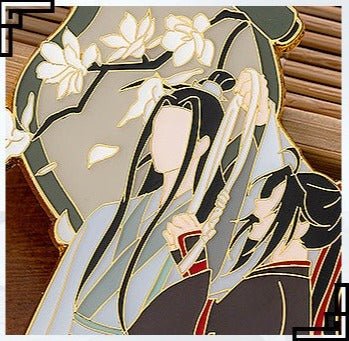 4pcs Anime MDZS Mo Dao Zu Shi Wei Wuxian Lan Wangji Badge Bajji Pin