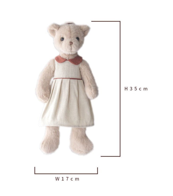 Milk Tea Color Dressing Couple Bear Plush Toys - TOY-PLU-25406 - Zibo baiding - 42shops
