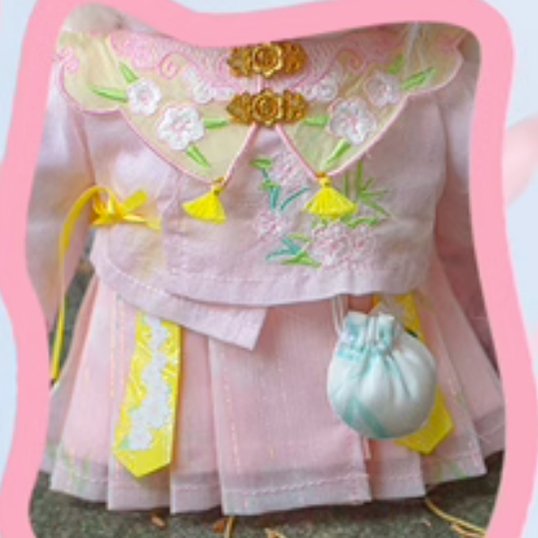Ming Dynasty Hanfu Pink Ink Doll Clothes Peach Blossom Demon 20962:419417