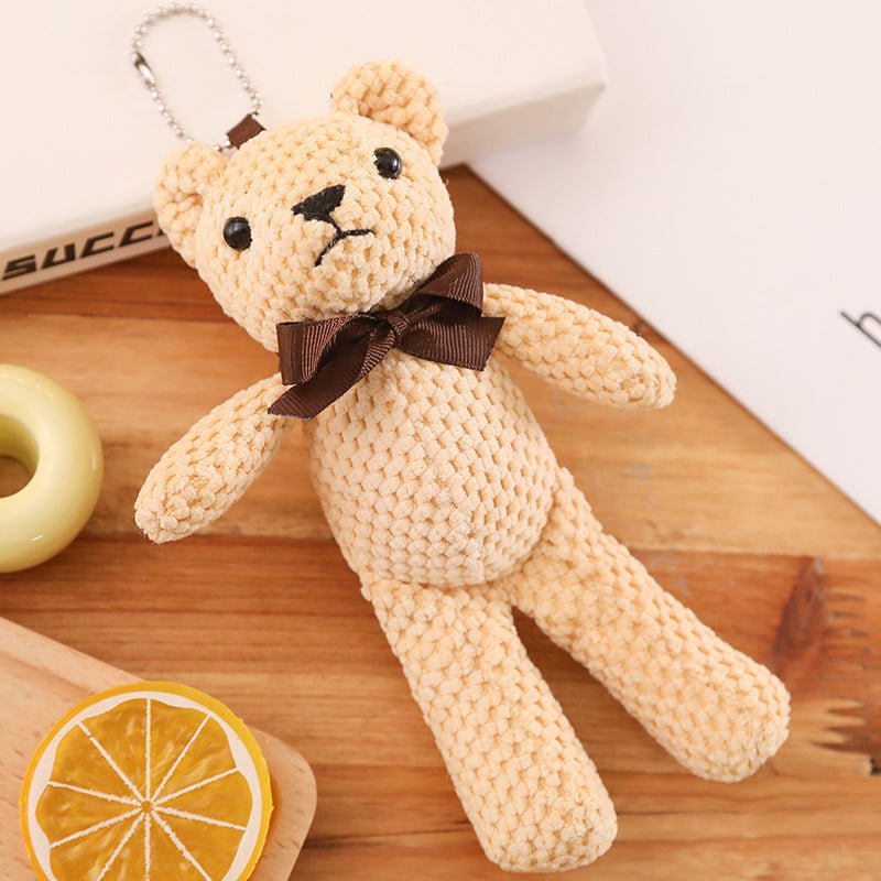 Mini Teddy Bear Plush Charm Keychain Multicolor - TOY-PLU-49002 - Yangzhouboshiwei - 42shops