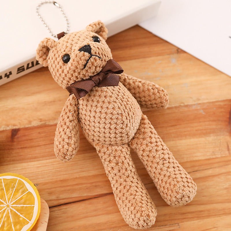 Mini Teddy Bear Plush Charm Keychain Multicolor - TOY-PLU-49001 - Yangzhouboshiwei - 42shops