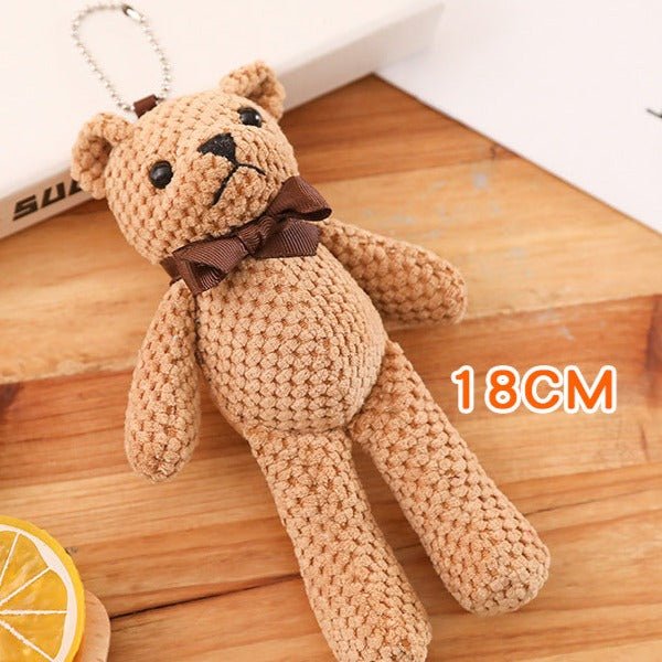 Mini Teddy Bear Plush Charm Keychain Multicolor - TOY-PLU-49007 - Yangzhouboshiwei - 42shops