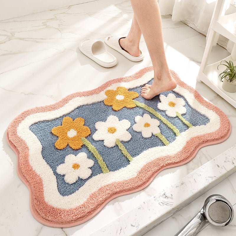 Modern Minimalist Cartoon Bathroom Plush Carpet - TOY-PLU-78515 - shantoushidajiangshili - 42shops