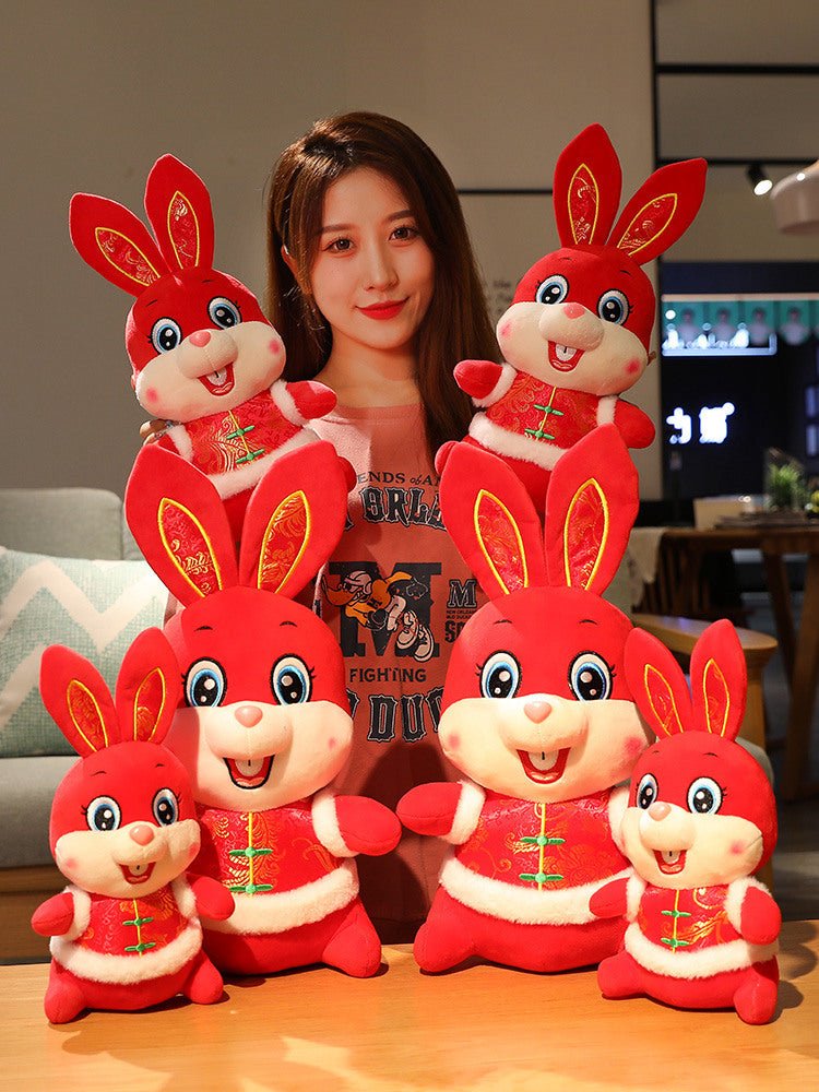 New Year Mascot Red Bunny Plush Toys - TOY-PLU-32601 - Yangzhou yuanlong - 42shops