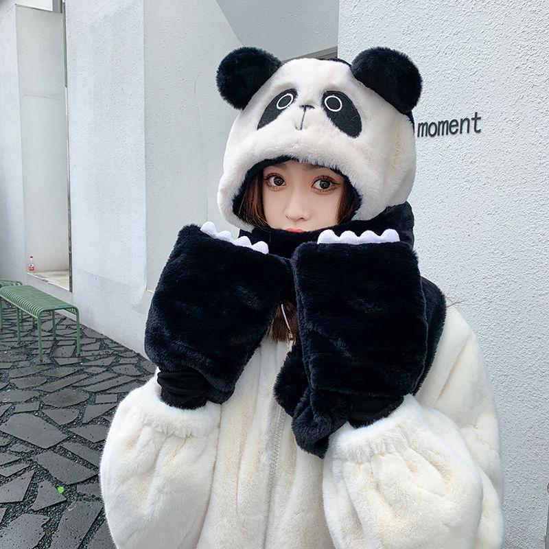 Fluffy store panda hoodie