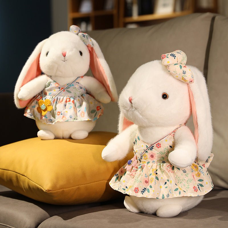 Pastoral Floral White Bunny Plush Toy - TOY-PLU-64204 - Yangzhou burongfang - 42shops