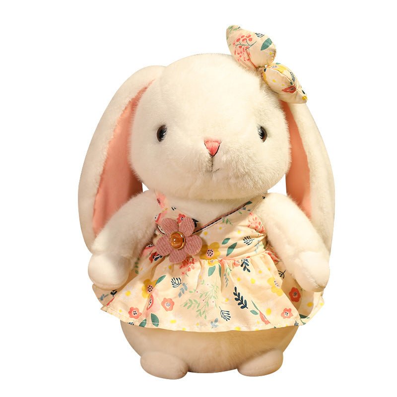 Pastoral Floral White Bunny Plush Toy - TOY-PLU-64201 - Yangzhou burongfang - 42shops