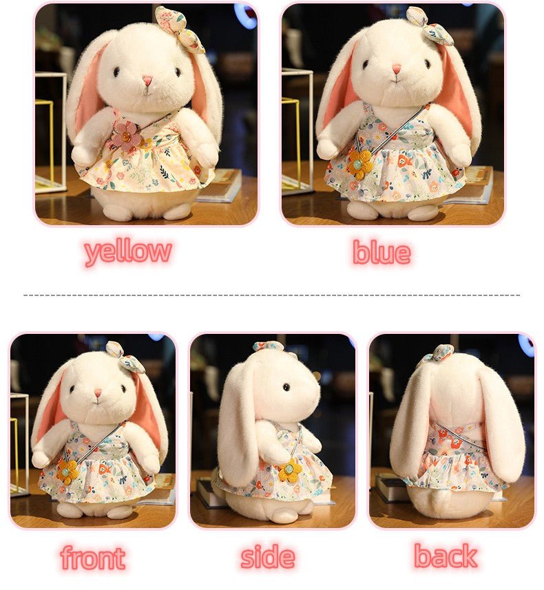 Pastoral Floral White Bunny Plush Toy - TOY-PLU-64201 - Yangzhou burongfang - 42shops
