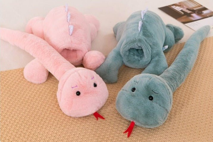Pink Blue Dinosaur Hand Warmer Plush Toy Pillow - TOY-PLU-23501 - Baoding baigouxincheng mowenwuyu - 42shops