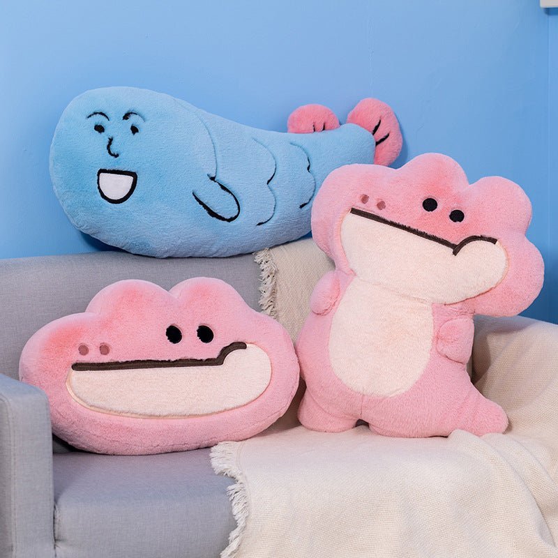 Pink Blue Fish And Crocodile Plush Toy – 42shops