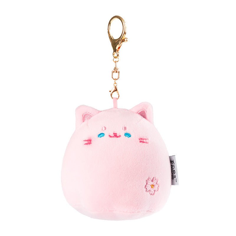 Pink Brown Cat Plush Pendant Keychain - TOY-PLU-9502 - waiguachupin - 42shops