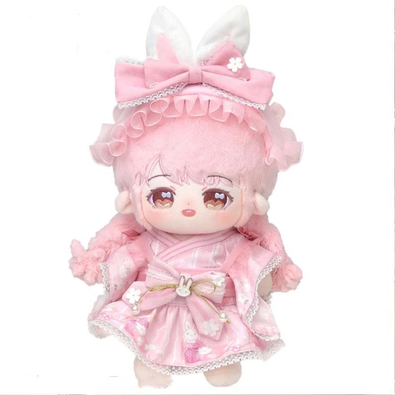 Pink Cotton Doll Clothes Doll Dress 20cm - TOY-PLU-90901 - Strawberry universe - 42shops