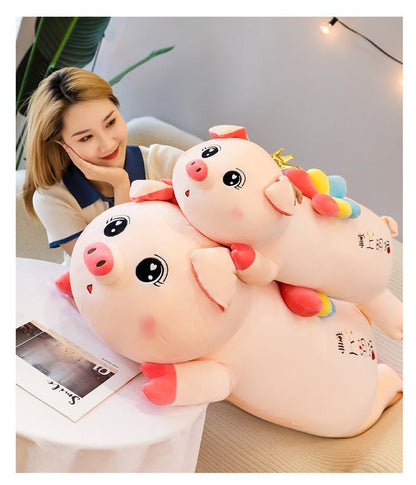 Pink Pig Plush Pillow With Crown - TOY-PLU-26701 - Rongcheng shengtong - 42shops