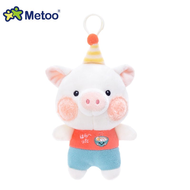 Pink Pig Plush Toy Keychain Pendant pig with yellow hat 10-17 cm/3.9-6.7 inches 