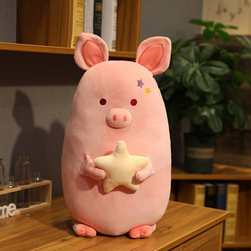 Pink Pig Plush Toys Star Pillows - TOY-PLU-41604 - Hanjiangquqianyang - 42shops