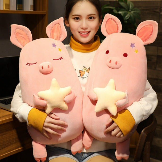 Pink Pig Plush Toys Star Pillows - TOY-PLU-41601 - Hanjiangquqianyang - 42shops