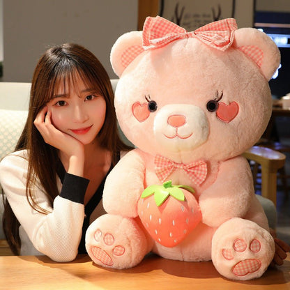 Pink Strawberry Bear Plush Toys Stuffed Animal - TOY-PLU-31501 - Yangzhoumaruisha - 42shops