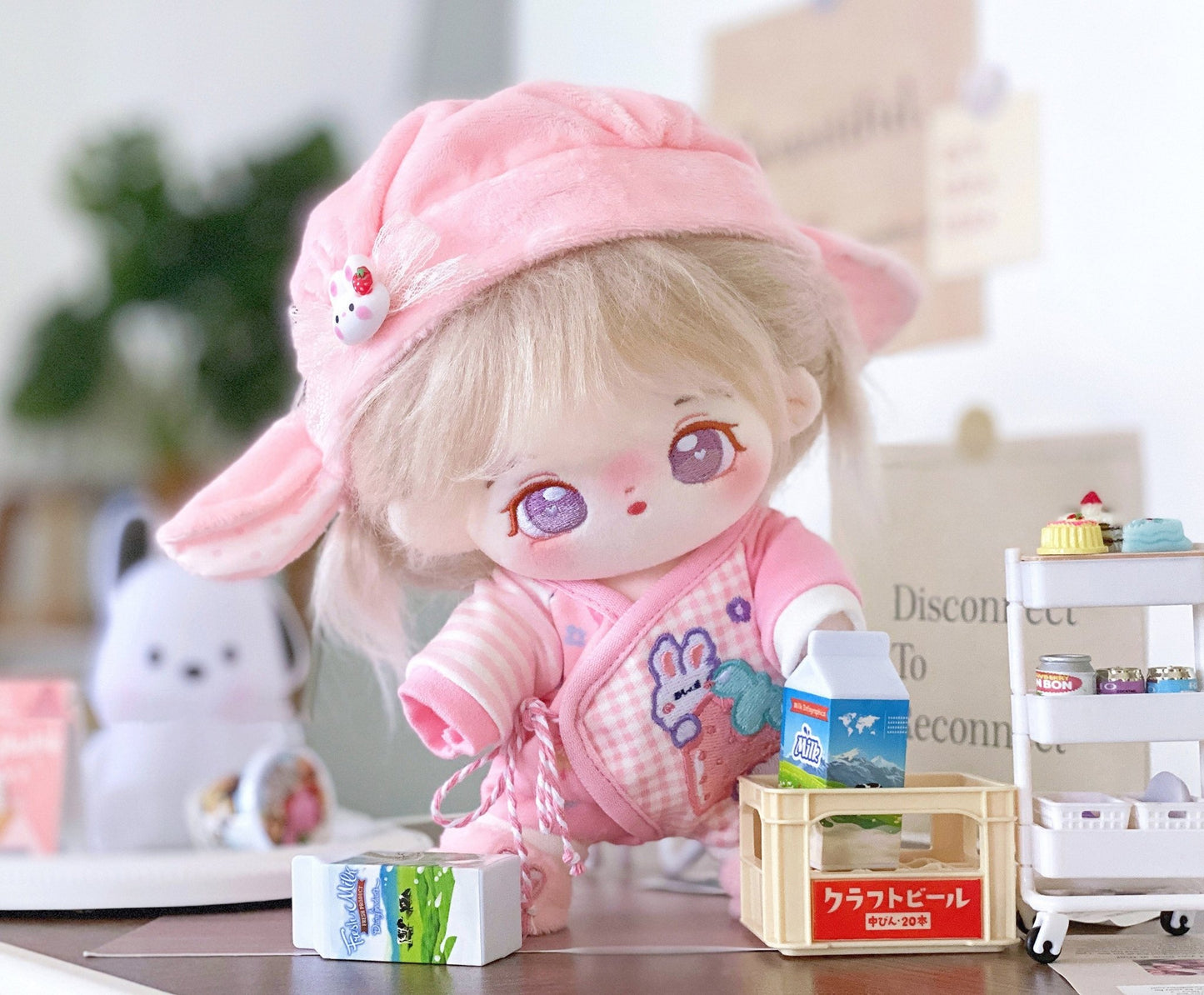 Pink Strawberry Cotton Doll Clothes Set - TOY-PLU-73301 - Huanxiyiduoduo - 42shops