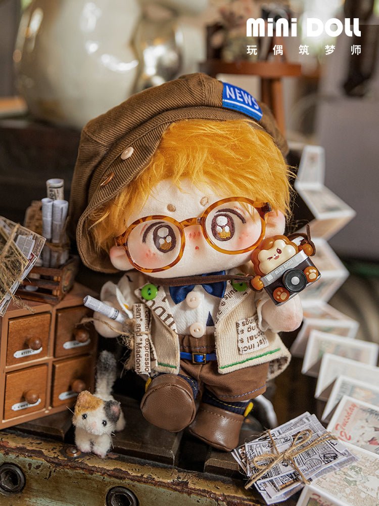 Potato Hemp Reporter Hans Cotton Doll and Doll Clothes - TOY-PLU-1007 - MiniDoll - 42shops