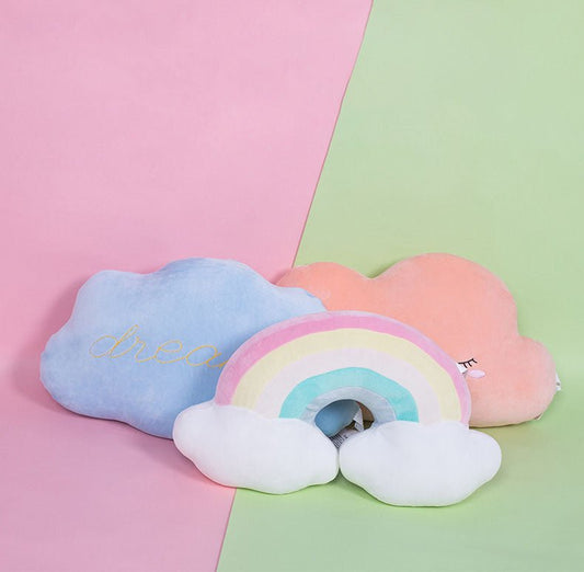 Rainbow Blue Pink Clouds Plush Filled Pillow - TOY-PLU-14401 - Dongguan yuankang - 42shops