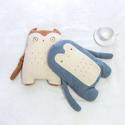 Ramie Fabric Bunny Owl Penguin Sloth Plush Pillows - TOY-PLU-95004 - Yangzhouboshiwei - 42shops