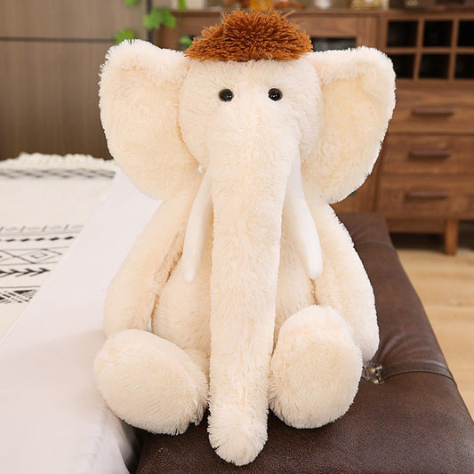 Realistic Elephant Stuffed Animal Plush Toy beige 70 cm/27.6 inches 