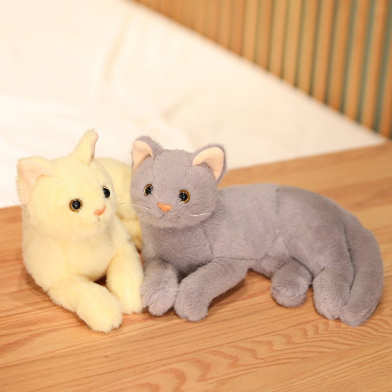 Realistic White Cat Plush Toys Stuffed Animal - TOY-PLU-68101 - Yangzhoumuka - 42shops