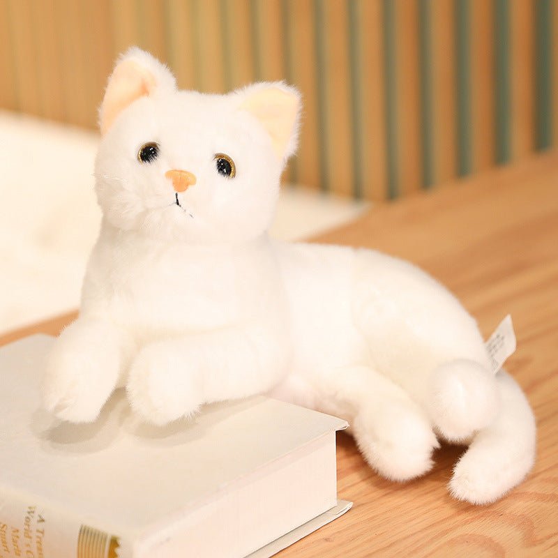 Stuffed store white cat