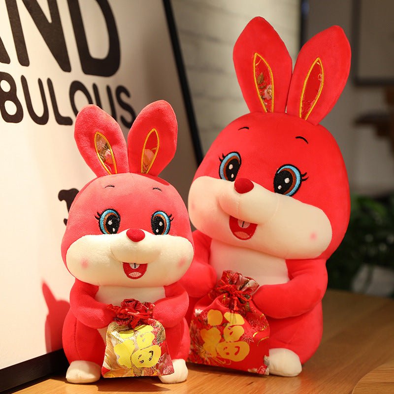 Red Blessing Bag Bunny Plush Doll 3866:352223