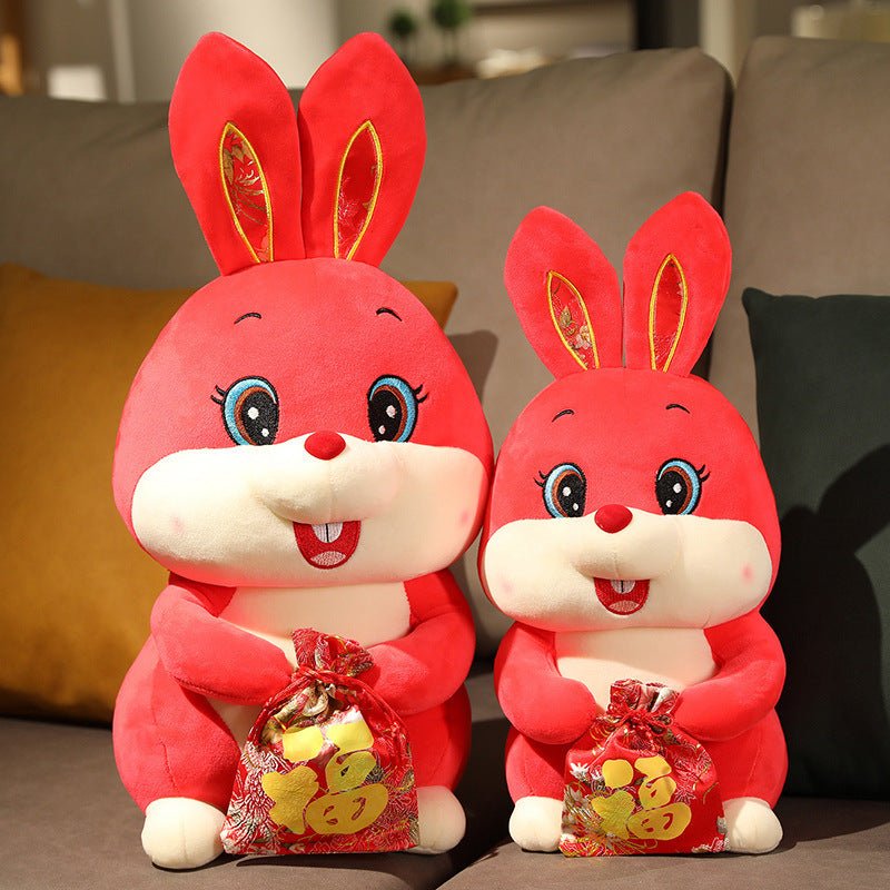 Red Blessing Bag Bunny Plush Doll 3866:352225