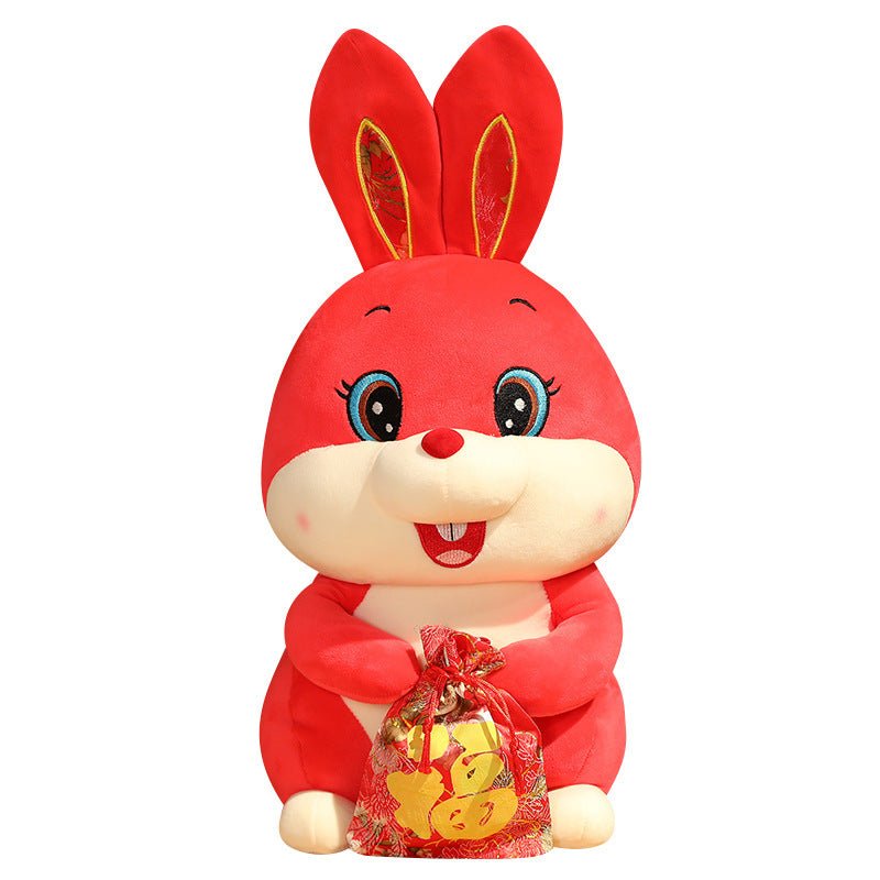 Red Blessing Bag Bunny Plush Doll (red) 3866:352231