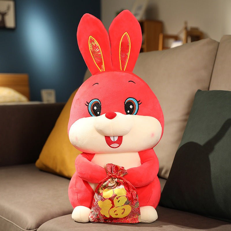 Red Blessing Bag Bunny Plush Doll 3866:352227