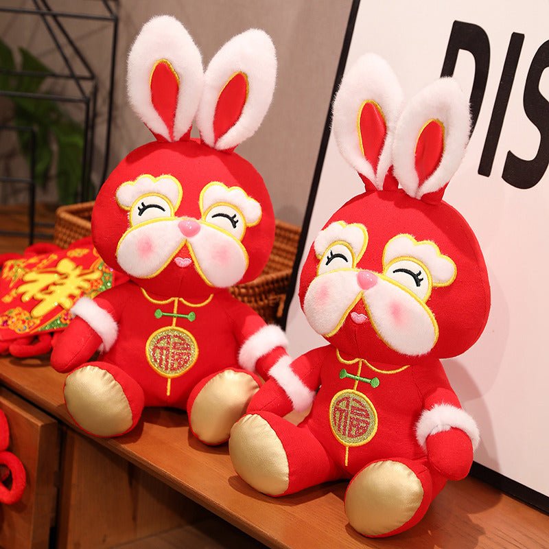Red Christmas Rabbit Grandpa Plush Toy - TOY-PLU-91401 - Yangzhoumengzhe - 42shops